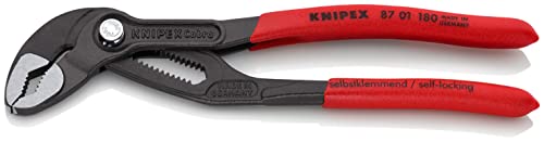 knipex cobra wasserpumpenzange 180 mm grau rutschhemmend 87 01 180