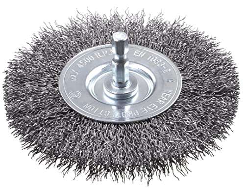 Produktbild: kwb scheibenbürste grob hss stahldraht 100 mm für metall und stein mit sechskantschaft
