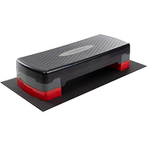 Produktbild: Stepper höhenverstellbar 2 stufen, rutschfest bis 120 kg, scSPORTS mit matte, schwarz