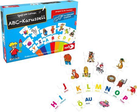 noris abc karussell kinderlernspiel für 9,99 euro statt 14 euro