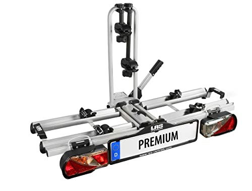 EUFAB Fahrradträger 12011LAS E-Bike geeignet, für 2 Fahrräder, grau, Anhängerkupplung
