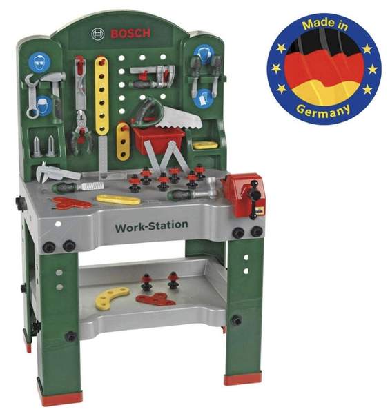 Theo Klein 8580 Bosch Werkbank 44-tlg. mit Arbeitsplatte