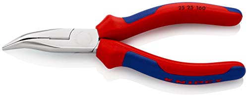 knipex flachrundzange radiozange mit schneide verchromt 165 mm comfort-griffe