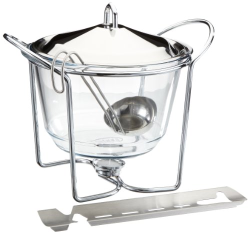 aps 65065 feuerzangenbowle set mit zuckerzange, punschgefäß, schale, deckel, 4 liter