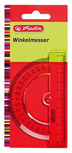 winkelmesser herlitz 10 cm aus kunststoff, 1 stück in klarsichtpackung