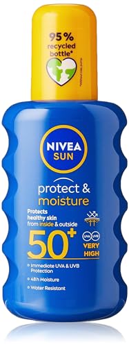 nivea sun sonnenspray lsf 50+, 200 ml, sofortiger schutz vor uva/uvb, 48h feuchtigkeit