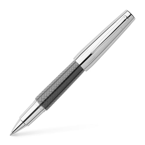 faber-castell tintenroller 148245 schwarz silber schreiber mit feiner spitze