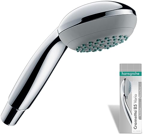 hansgrohe Crometta 85 Vario Duschkopf, Handbrause, 2 Strahlarten, Antikalk