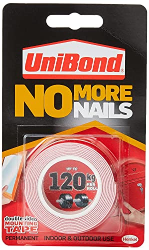 unibond no more nails doppelseitiges klebeband 19 mm x 1,5 m rolle für innen außen
