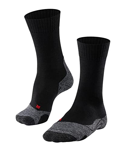 FALKE Herren Wandersocken TK2 Explore, Wolle, dick, Schwarz 42-43, 1 Paar