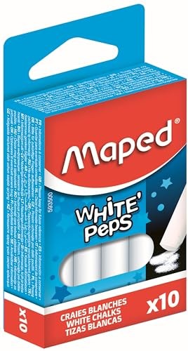 Kreide Peps Maped M593500, 10 Stück, rund, weiß