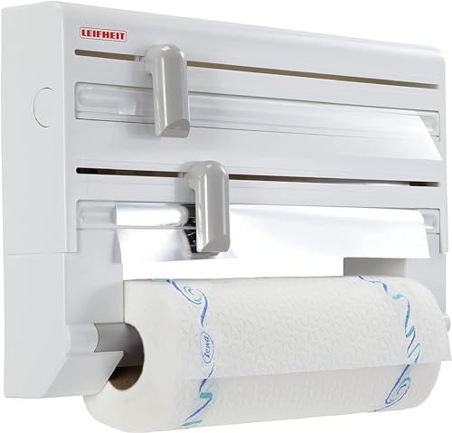 leifheit wandrollenhalter comfortline mit schneider für 3 rollen, 49 x 41 x 28,5 cm