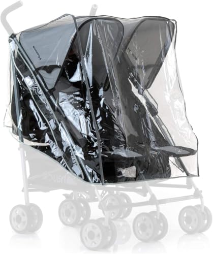 Produktbild: hauck regenschutz zwillingskinderwagen transparent, universale regenhaube, faltbar