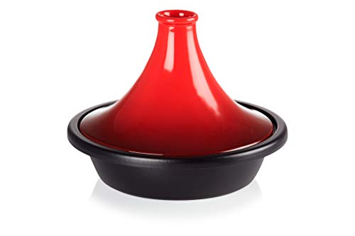 le creuset gusseisen tagine 27cm kirschrot für alle herdarten und backofen