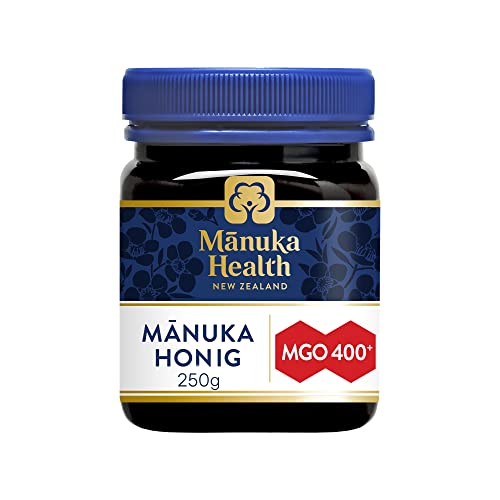 manuka honig mgo 400+ 250 g von manuka health, 100% pur aus neuseeland mit methylglyoxal