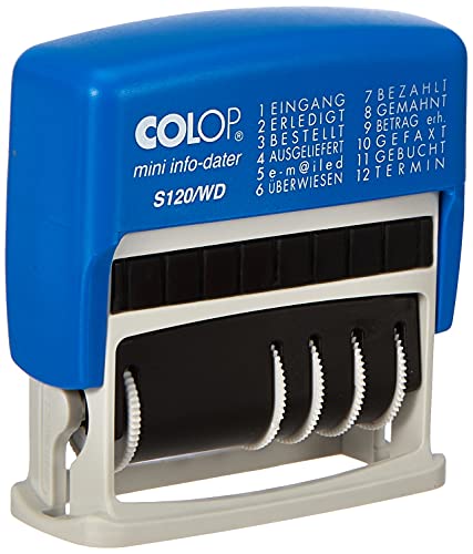 Colop S120/WD MiniInfoDater 4 mm Schrift blau/rot 12 Texte