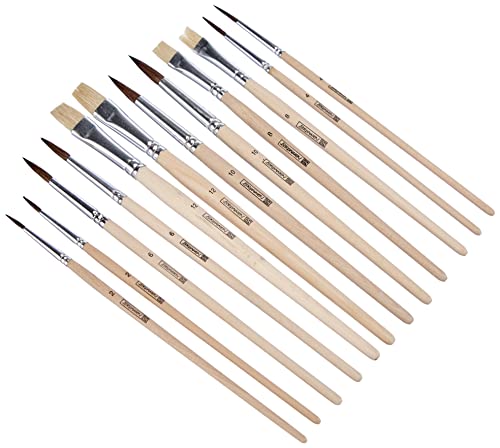 Produktbild: Schulpinselset 12er sortiert - Brunnen Mal- und Zeichenwerkzeug