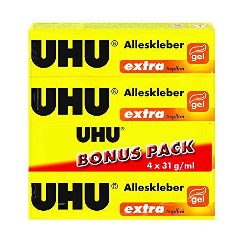 UHU Alleskleber 4x31g, extra BONUSPACK