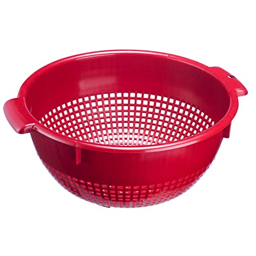 westmark colander strainer mit griffen und snaps, plastik, rot