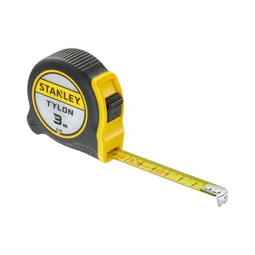 stanley tylon tape measure 3m mit polymer schutzschicht, gleitende enden, kunststoffgehäuse