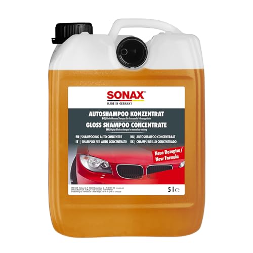 SONAX AutoShampoo Konzentrat 5 Liter  Handwäsche, 100 Fahrzeugwäschen, 4,47/Liter