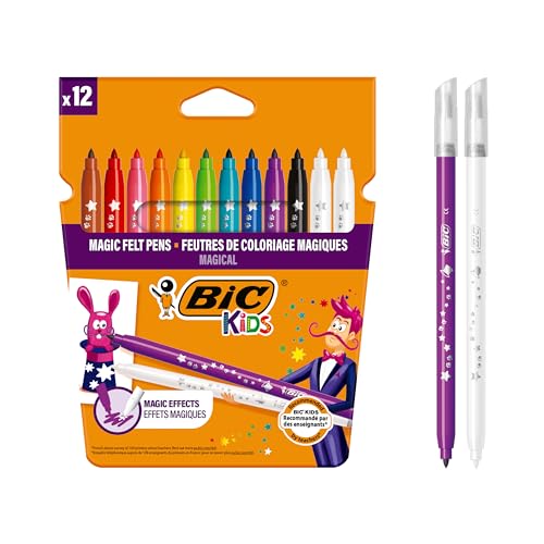bic zauberstifte 12er set auswaschbare filzstifte mit zauber-effekten