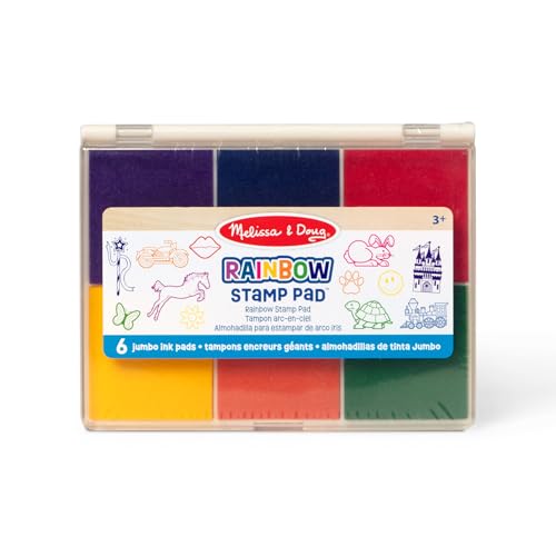 melissa & doug stempelkissen regenbogen 6 farben auswaschbare tinte ab 4 jahren