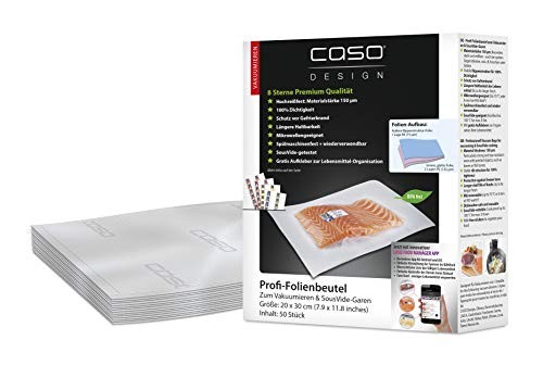 CASO Vakuumierbeutel 20x30 cm, 50 Stück, stark & reißfest, BPA-frei
