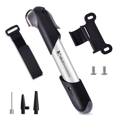velochampion mini-fahrradpumpe 100 psi, tragbar, leicht für presta, schrader, dunlop