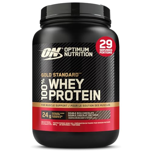 Produktbild: optimum nutrition gold standard whey proteinpulver mit glutamin und aminoäuren, 899g