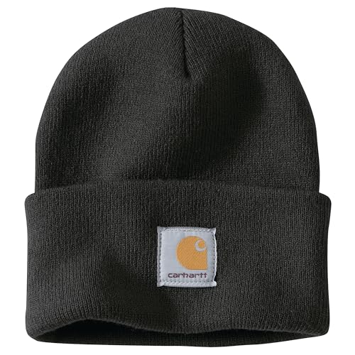 carhartt herren beanie mit umschnallrand in schwarz, orange oder braun 13,95