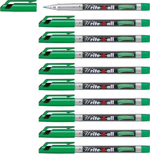 stabilo permanent marker write-4-all fein 10er pack grün