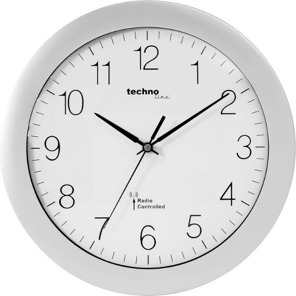 technoline wt 8000 funk-wanduhr 30cm schwarz günstig für 15,95 statt 20