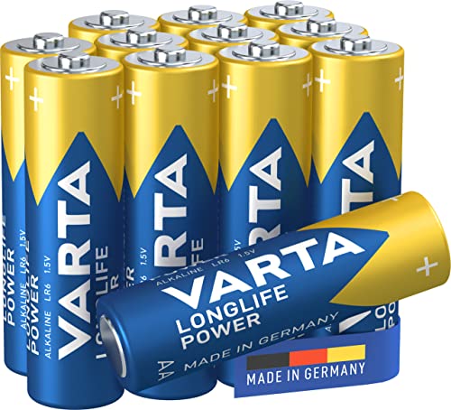 VARTA AA Batterien 12er Pack Alkaline Longlife Power - Made in Germany