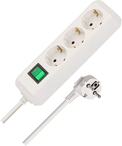 Brennenstuhl Eco-Line 3-Fach Steckdosenleiste mit Schalter und 1,5m Kabel weiß