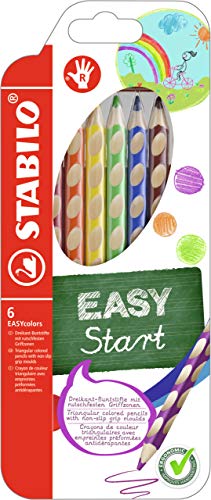 stabilo ergonomischer buntstift easycolors für rechtshänder, 6er pack, 6 farben