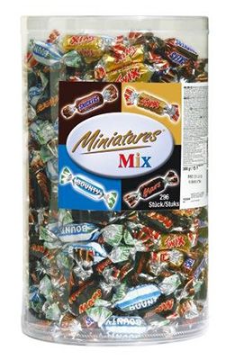 3kg miniatures mix box Snickers, Twix, Mars, Bounty für 25,49 statt 39