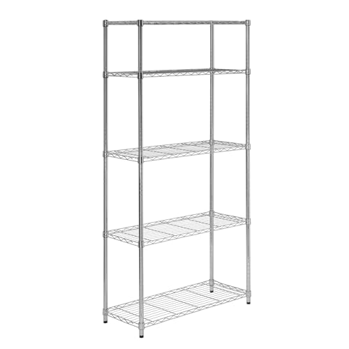 honey-can-do regaleinheit verchromt metall 5 böden 91,4 x 35,6 x 182,9 cm