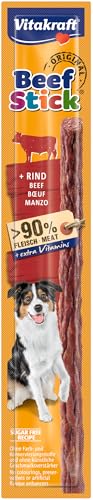 vitakraft hundeleckerli beef stick rind, fleischsticks mit hohem fleischanteil, 12g