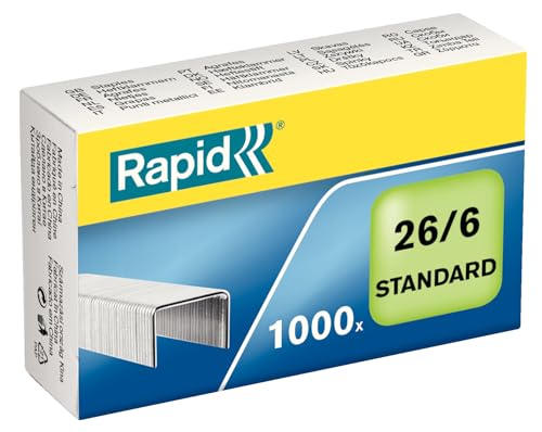Heftklammern 26/6 mm verzinkt Rapid 1000 Stück Standard