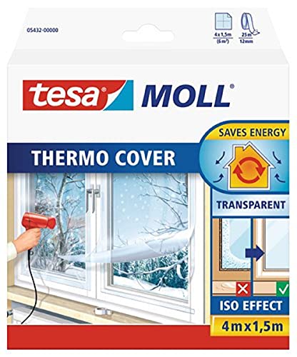 tesamoll fenster isolierfolie 4m x 1,5m transparente thermo cover mit klebelösung
