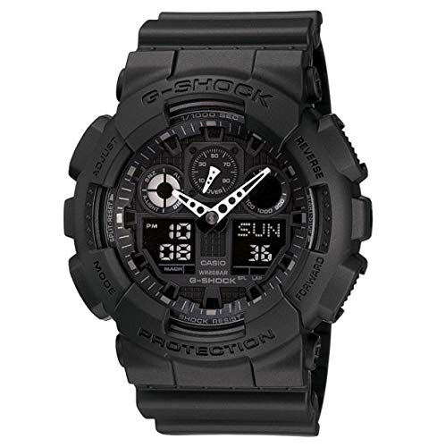 Produktbild: casio g-shock ga-100-1a1er schwarz, stoßfest, wasserdicht bis 20 bar