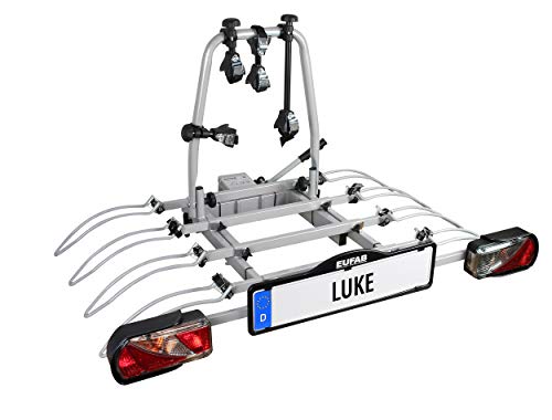 EUFAB 11514 Fahrradträger LUKE für 4 Fahrräder, E-Bike geeignet, Anhängerkupplung