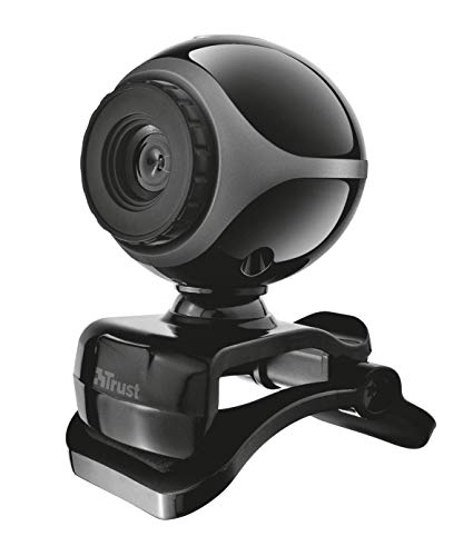 trust webcam 300k mit mikrofon schwarz silber 17003