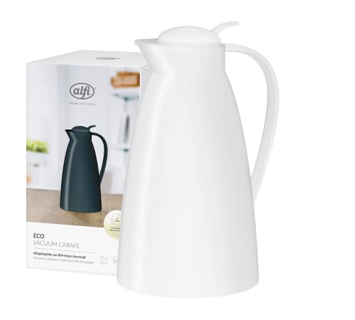 alfi vakuumflasche 1 liter frosted plastik, hält warm 12 stunden, kalt 24 stunden