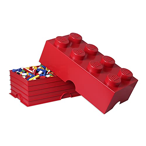 lego aufbewahrungsstein 8 noppen stapelbare aufbewahrungsbox rot 12 l