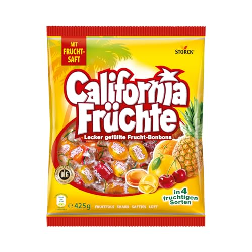 california früchte gefüllte bonbons mit fruchtsaft, 425g, 4 sorten
