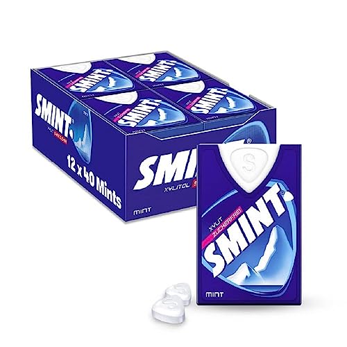 smint mints, zuckerfreie minz-pastillen mit xylit, 12 dispenser  40 pastillen