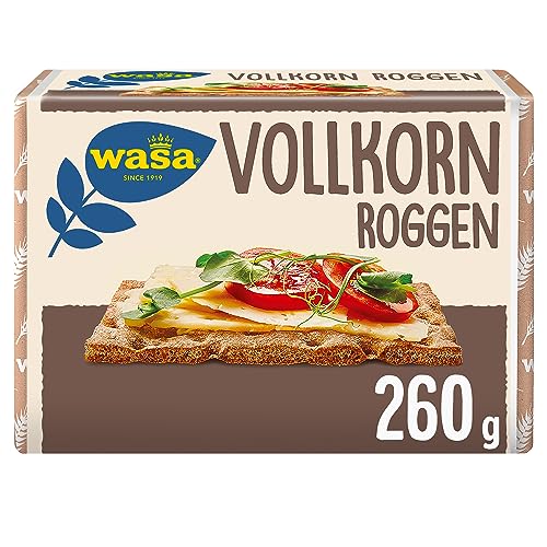 wasa knäckebrot vollkorn roggen 12x260g, 100% vollkorn, reich an ballaststoffen