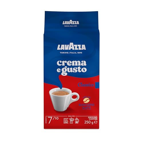 lavazza crema e gusto classico gemahlener kaffee für mokka-kannen und filterkaffee 10x250g